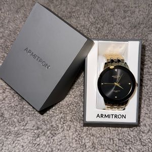 Brand new in box Armitron Gold Tone Diamond watch